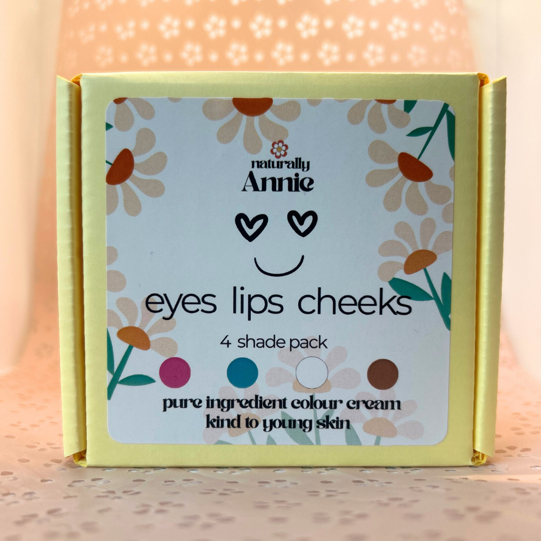 Eyes, lips, cheeks. 4 Shade pack