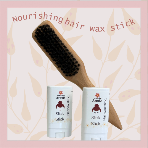 Brush and mini hair wax sticks set